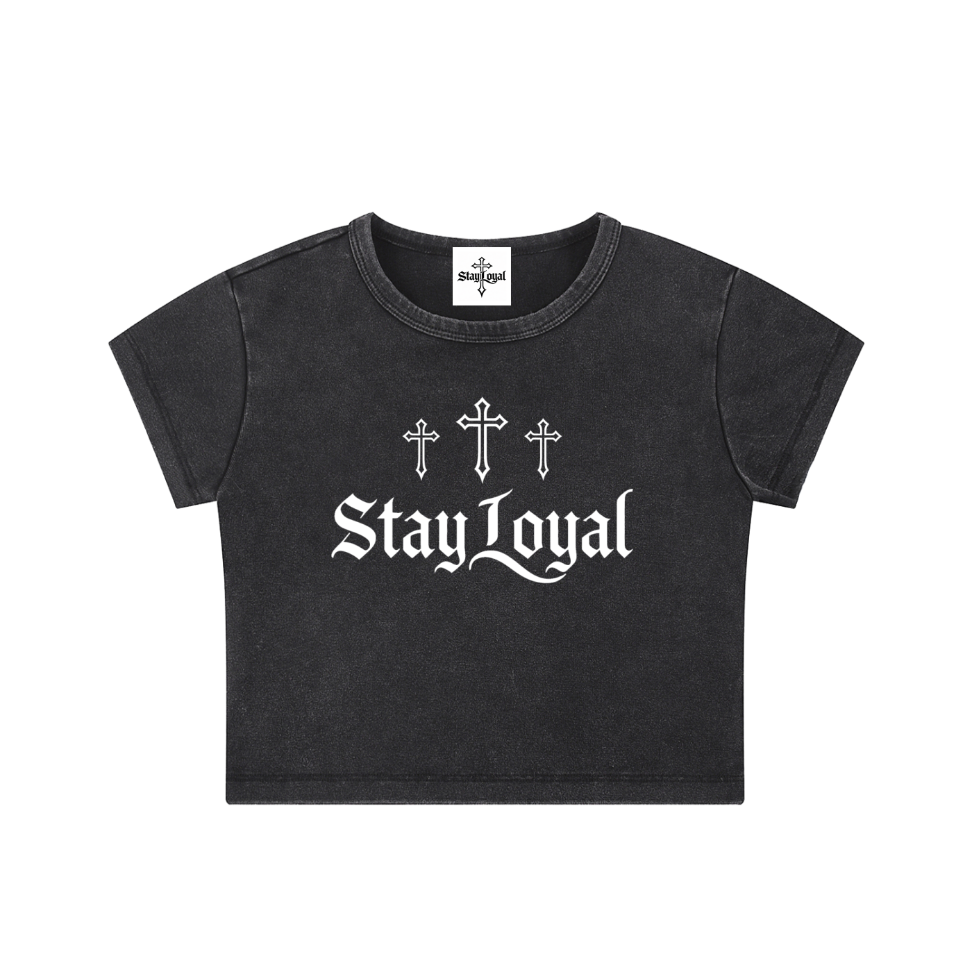 Womens Faith.Family.Loyalty Crop top
