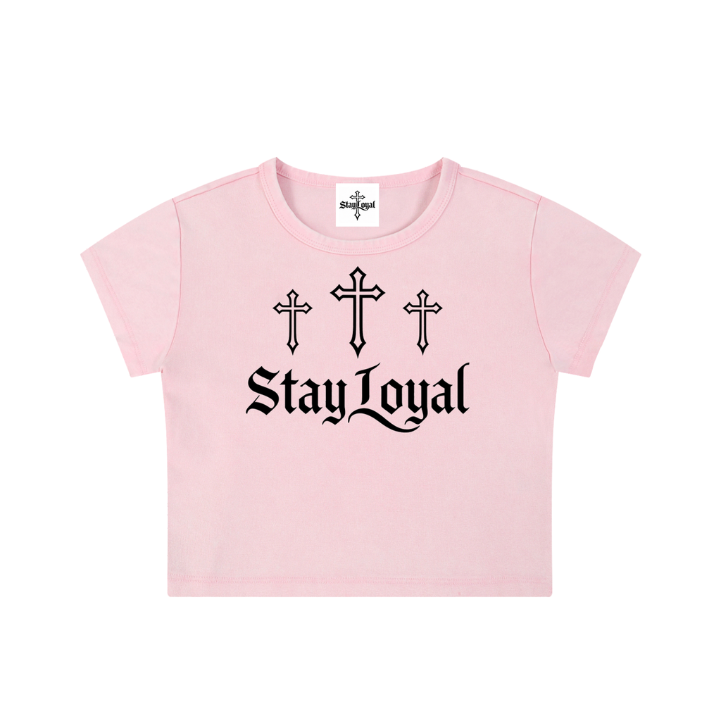 Womens Faith.Family.Loyalty. Crop top