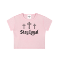 Womens Faith.Family.Loyalty. Crop top