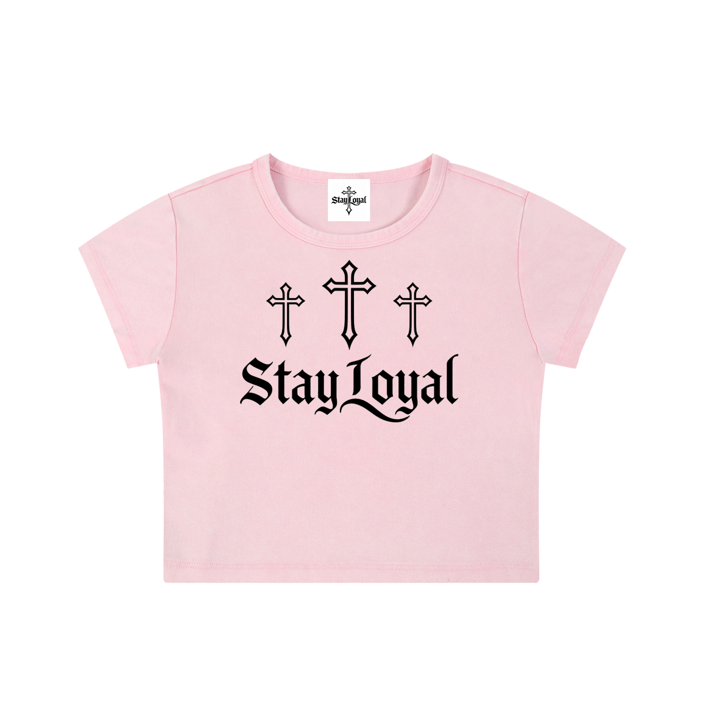 Womens Faith.Family.Loyalty. Crop top