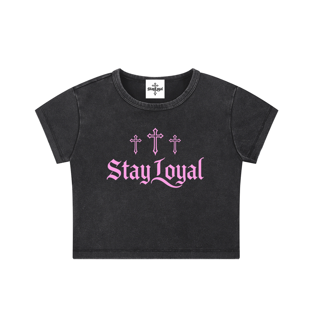 Womens Faith.Family.Loyalty Crop top