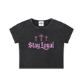 Womens Faith.Family.Loyalty Crop top